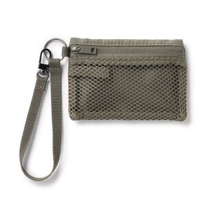 Muji Olive Mesh Card Holder_Olive Green (Khaki)_NWT